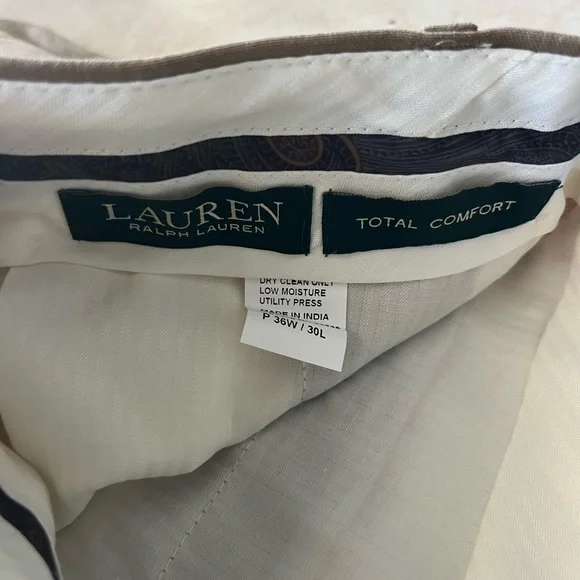 Ralph Lauren Men's Classic Slim Dress Pants - Khaki